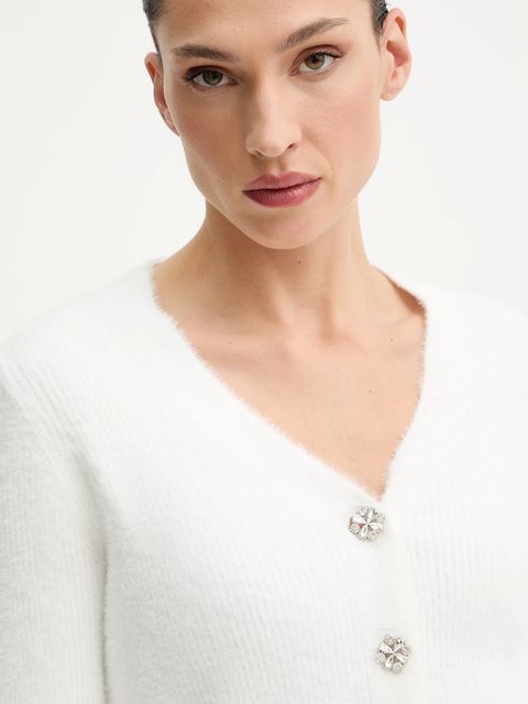 Morgan kardigan damski kolor biały MCLEMI