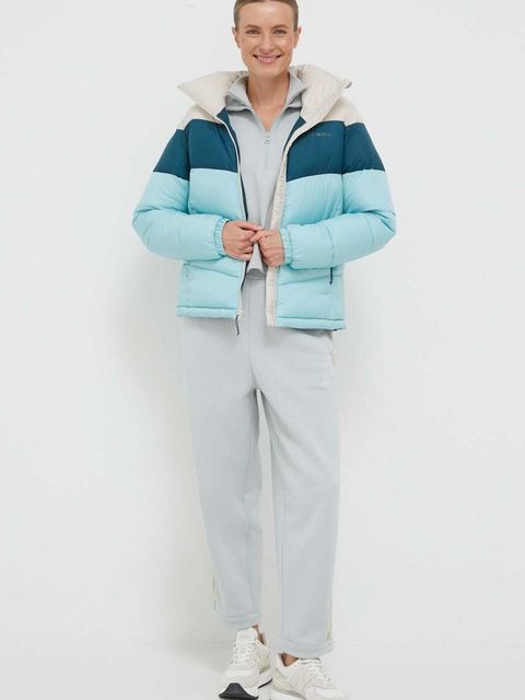 Columbia kurtka Puffect Color Block Jkt damska kolor turkusowy zimowa 1955101