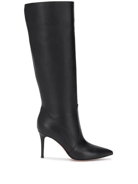 Gianvito Rossi Hansen 85mm leather boots - Black - zdjęcie produktu nr 1