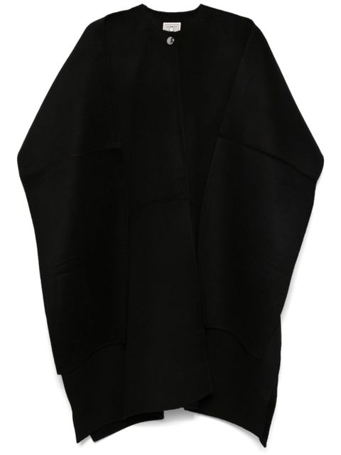 TOTEME scarf-detailing cape - Black - zdjęcie produktu nr 1