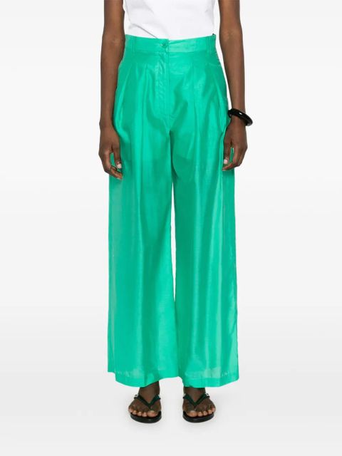 SOLOTRE pleated trousers - Green