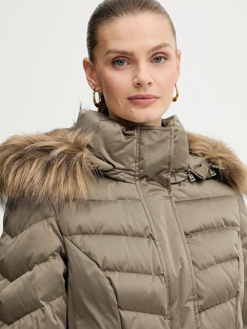 Guess kurtka puchowa MARINA kolor zielony zimowa W5BL30 W2802