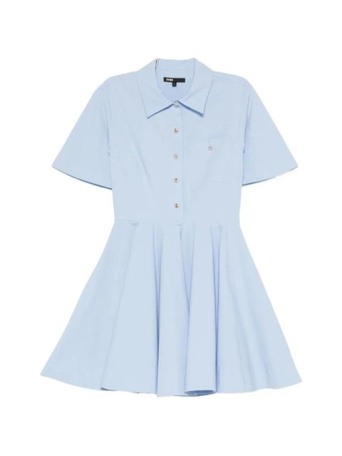 Maje pleated short-sleeve dress - Blue - zdjęcie produktu nr 1