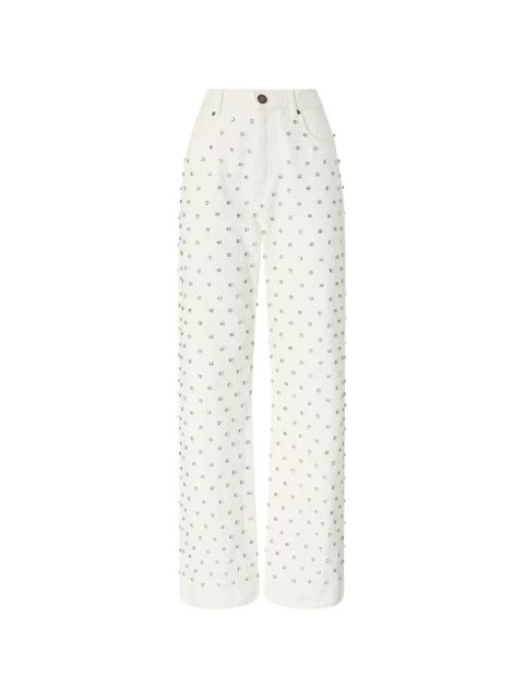 PINKO stud-embellished denim jeans - Neutrals - zdjęcie produktu nr 1