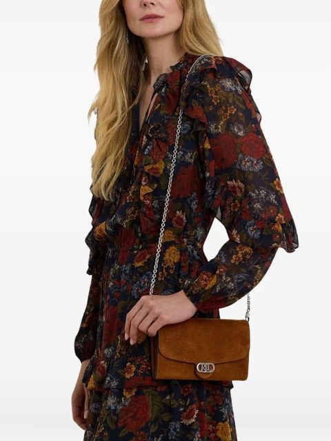 Lauren Ralph Lauren medium Adair logo chain crossbody bag - Brown