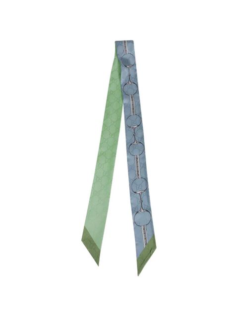 Gucci printed silk scarf - Blue - zdjęcie produktu nr 1