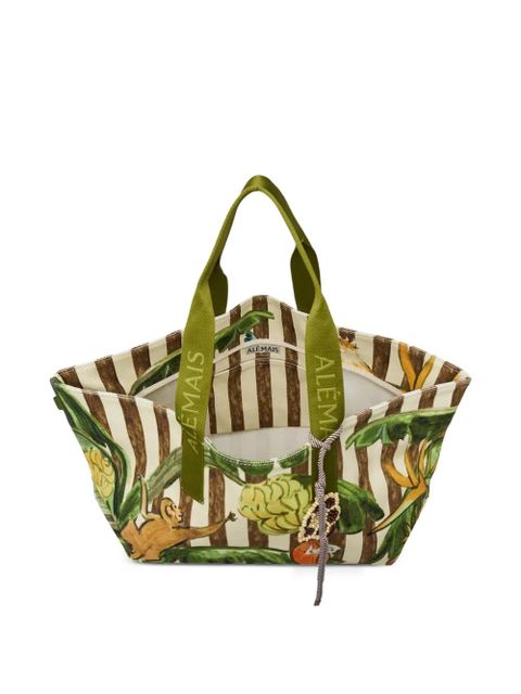 ALEMAIS Toucan Tango canvas tote bag - Neutrals