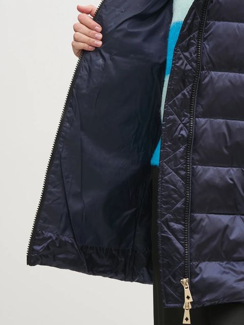 Tiffi kurtka puchowa damska kolor granatowy zimowa 210040 LADY M