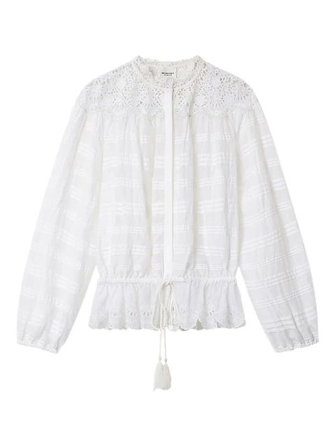 MARANT ÉTOILE Polly embroidered blouse - White - zdjęcie produktu nr 1