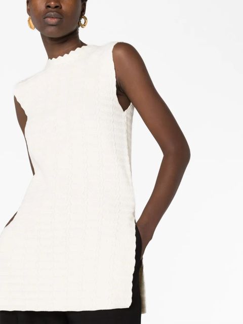 Jil Sander sleeveless knitted top - Neutrals