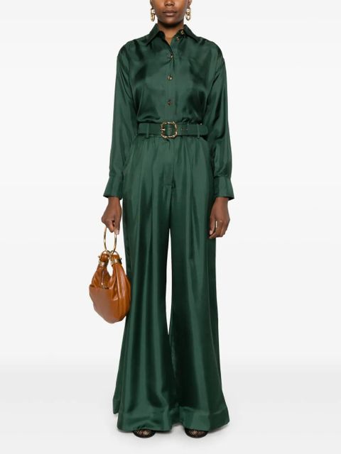 ZIMMERMANN Pavilion wide-leg trousers - Green - zdjęcie produktu nr 2