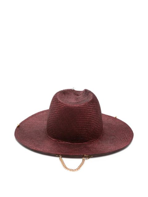 Ruslan Baginskiy chain-strap fedora hat - Red - zdjęcie produktu nr 2