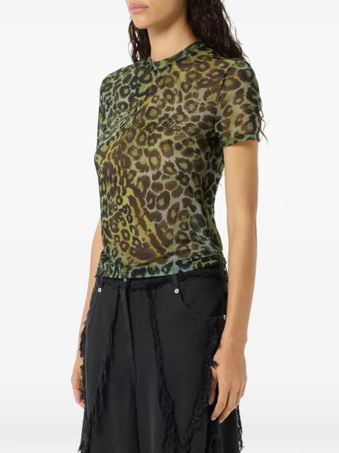 Blumarine animal-pattern blouse - Green