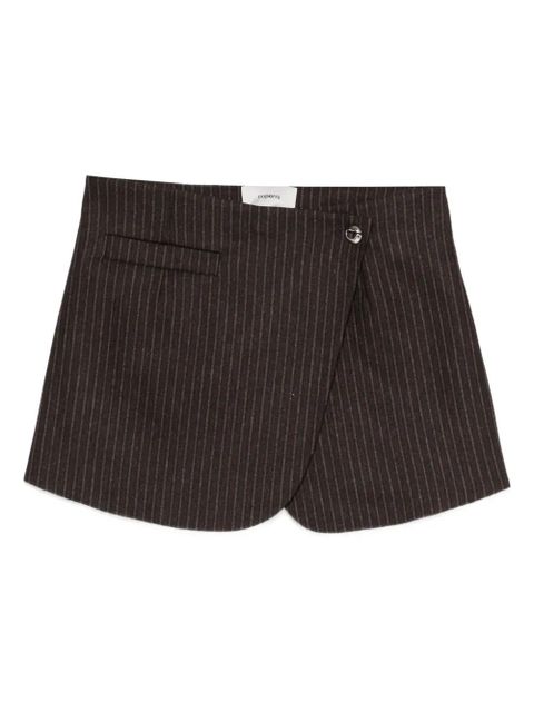 Coperni pinstriped wrap mini skirt - Brown - zdjęcie produktu nr 1