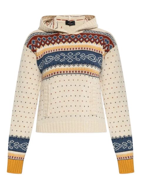 ETRO patterned hooded sweater - Neutrals - zdjęcie produktu nr 1