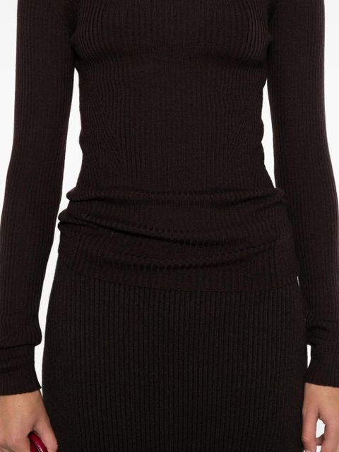 TWINSET ribbed-knit jumper - Brown