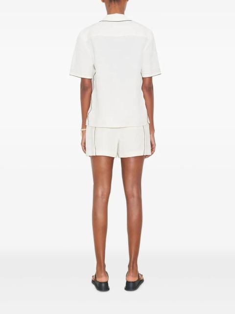 Tory Burch pleated high-waisted shorts - White - zdjęcie produktu nr 2