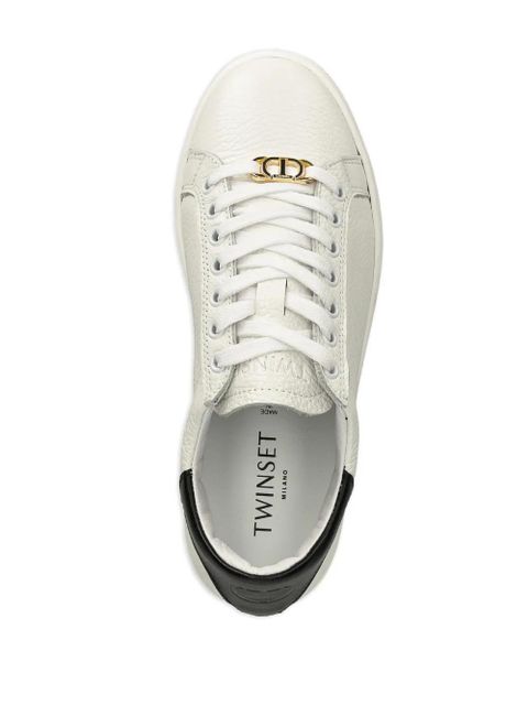 TWINSET leather sneakers - White