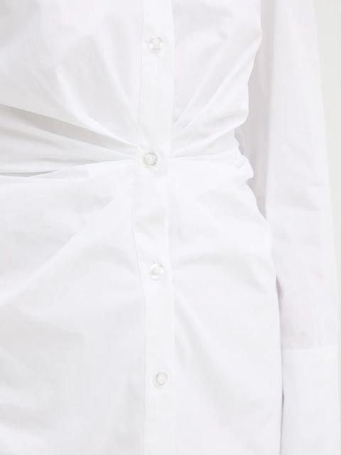 Rotate sukienka bawełniana kolor biały mini dopasowana 115162400