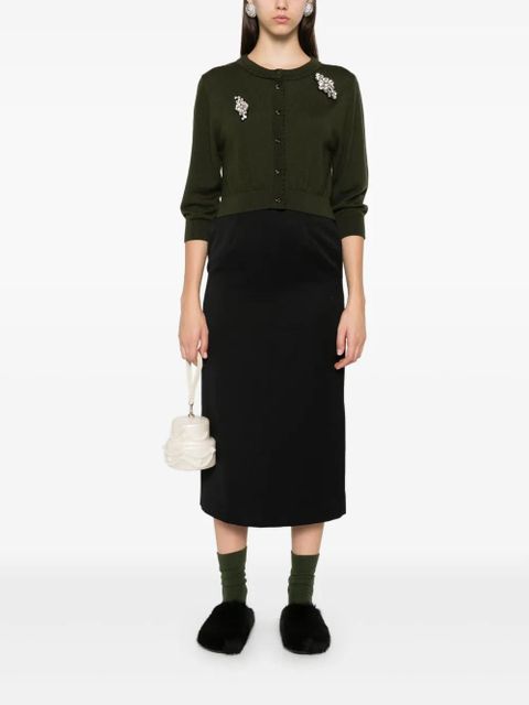 Simone Rocha flap-detail midi skirt - Black - zdjęcie produktu nr 2
