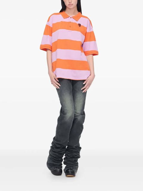 Marc Jacobs Tiny Teddy striped polo top - Orange