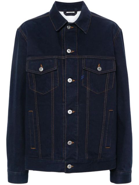 Burberry logo-patch denim jacket - Blue - zdjęcie produktu nr 1