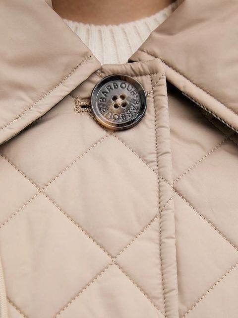 Barbour kurtka Cara kolor beżowy przejściowa oversize LQU1887