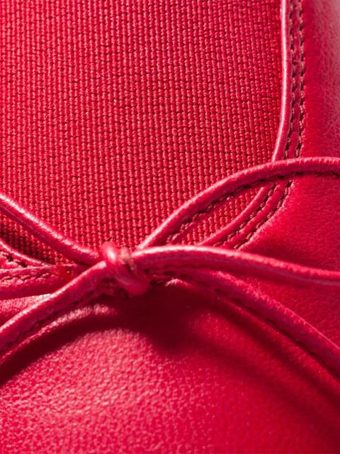 Miu Miu Élan bow-detail leather ballerina flats - Red