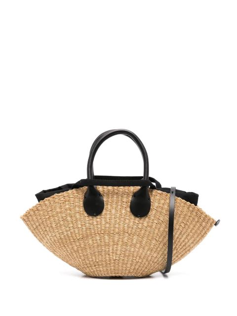 Muun trapeze straw tote bag - Black - zdjęcie produktu nr 1