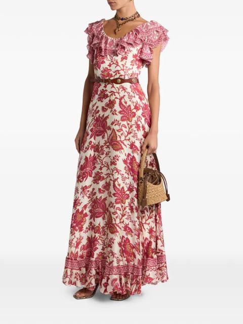 ETRO ruffled floral-print dress - Neutrals - zdjęcie produktu nr 2