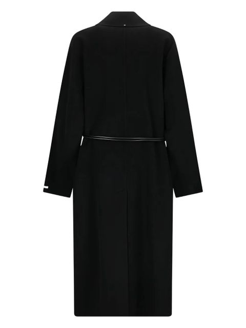 Sportmax tie-cord detail single-breasted coat - Black - zdjęcie produktu nr 2