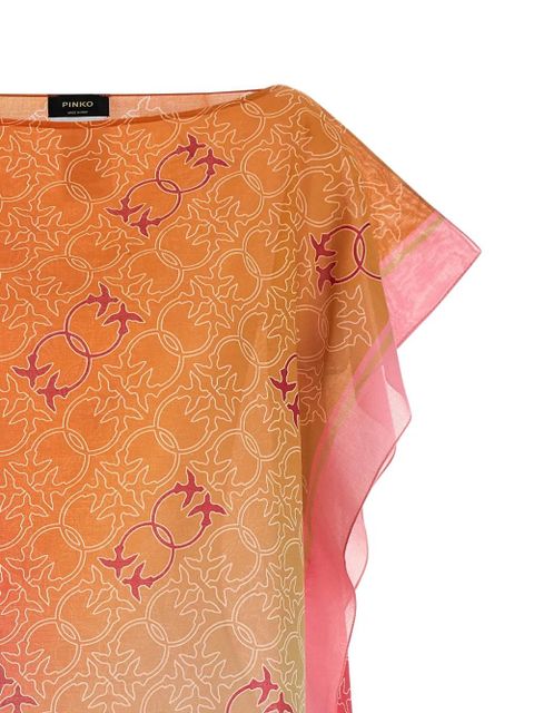 PINKO polka bird beach cover-up - Orange