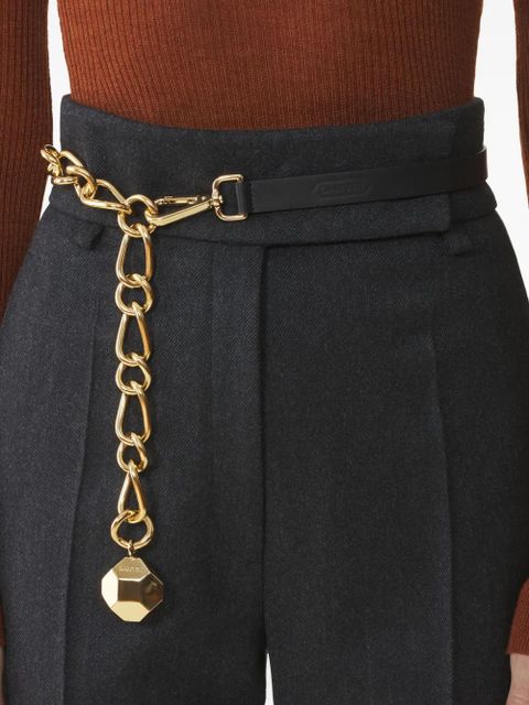 Lanvin chain-link geometric-charm belt - Gold