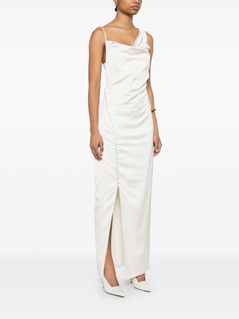 ROTATE BIRGER CHRISTENSEN draped satin dress - Neutrals