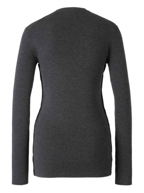 Jil Sander V-neck button-detail sweater - Grey - zdjęcie produktu nr 2