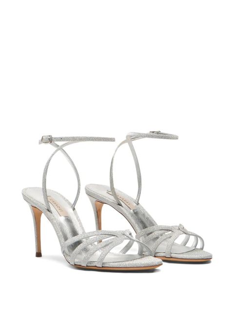 Casadei Julia glittered sandals - Silver - zdjęcie produktu nr 2