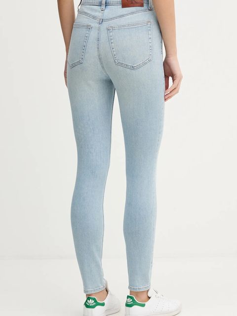 Calvin Klein Jeans jeansy damskie kolor niebieski LV047E610G