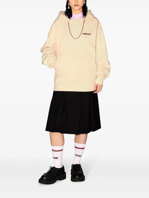 AMBUSH ball chain-detail hoodie - Neutrals