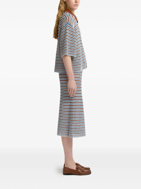 Marni striped crochet cardigan - Brown - zdjęcie produktu nr 2