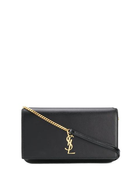Saint Laurent Monogram phone holder - Black