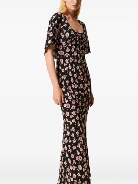 TWINSET floral-print maxi dress - Black