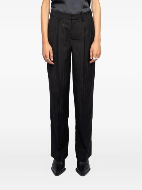 Zadig&Voltaire strass pinstripe trousers - Black