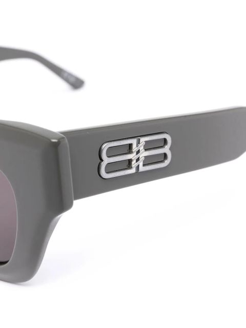 Balenciaga Eyewear logo-plaque square-frame sunglasses - Grey - zdjęcie produktu nr 2