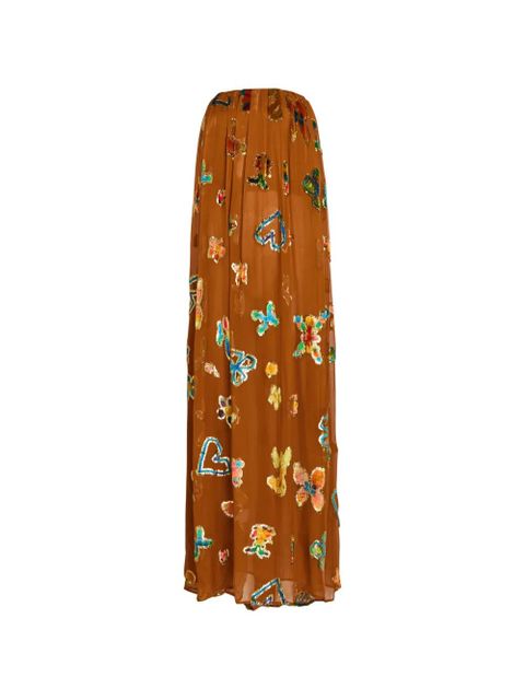 ALEMAIS floral-print maxi dress - Brown - zdjęcie produktu nr 1