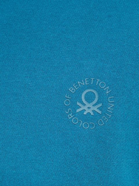 United Colors of Benetton bluza damska kolor turkusowy z nadrukiem 3WNW3M07T