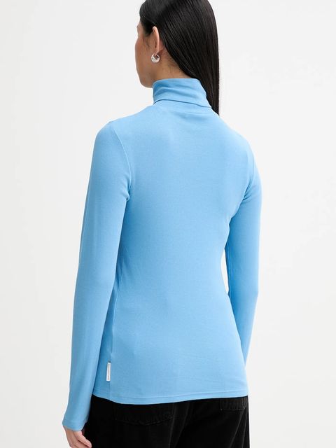 Marc O'Polo longsleeve kolor niebieski z golfem 5000007490