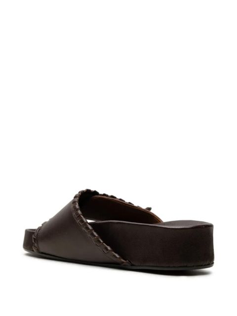 ATP Atelier Novella whipstitch-trim sandals - Brown