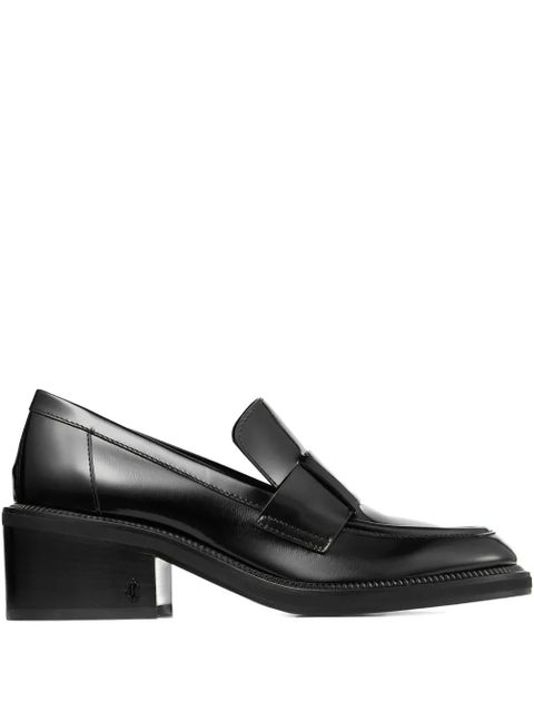 Jimmy Choo 50mm Tylor leather block-heel loafers - Black - zdjęcie produktu nr 1