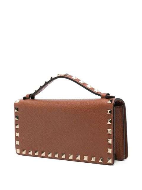 Valentino Garavani stud-embellished top-handle mini bag - Brown