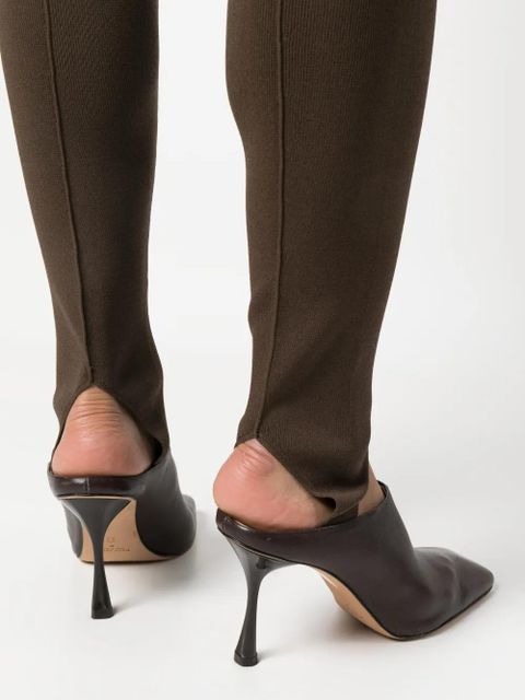 Nanushka stirrup-cuffs high-waisted leggings - Brown